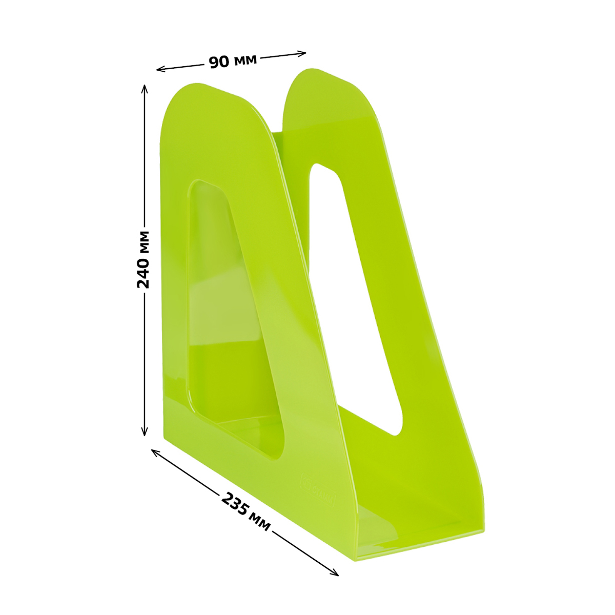 Лоток для бумаг вертикальный СТАММ "Фаворит", зеленый Kiwi