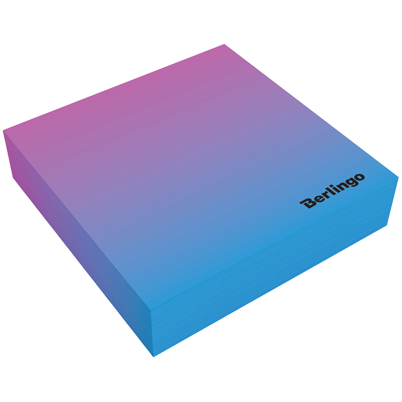 Блок для записи декоративный на склейке Berlingo "Radiance" 8,5*8,5*2см, голубой/розовый, 200л.