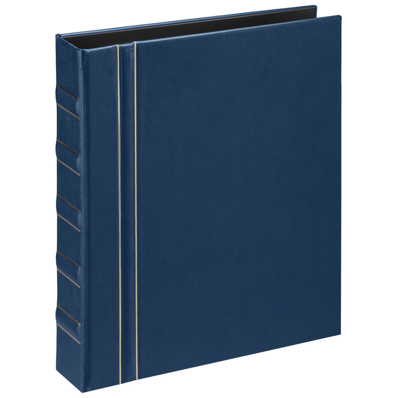 Альбом для монет OfficeSpace "Люкс" формат Optima, 230*270, на кольцах, синий матовый, 10л., иск. кожа