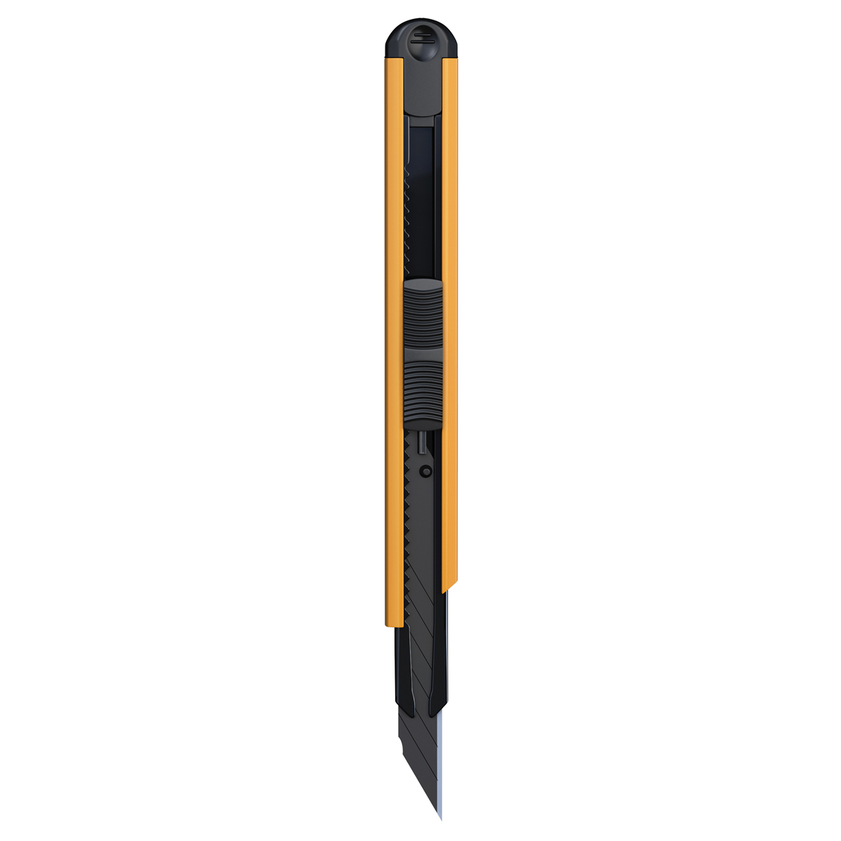 Нож канцелярский 9мм Berlingo "Color Zone", черное лезвие, auto-lock, металл. направл., оранжевый, е