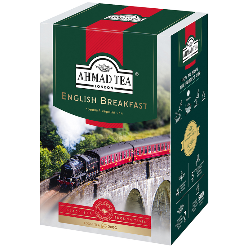 Чай Ahmad Tea "Английский завтрак", черный, листовой, 200г