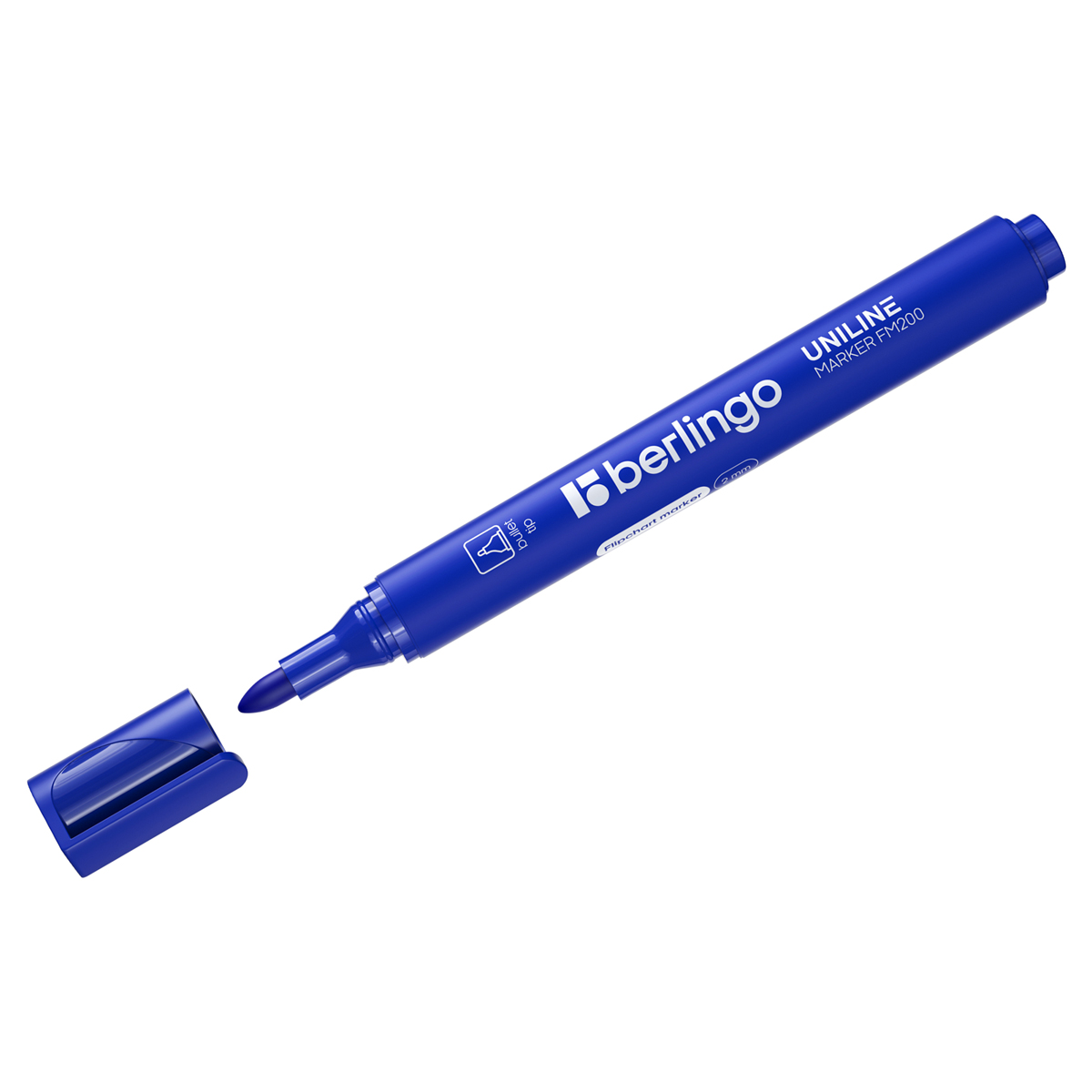 Маркер для флипчартов Berlingo "Uniline FM200" синий, пулевидный, 2мм