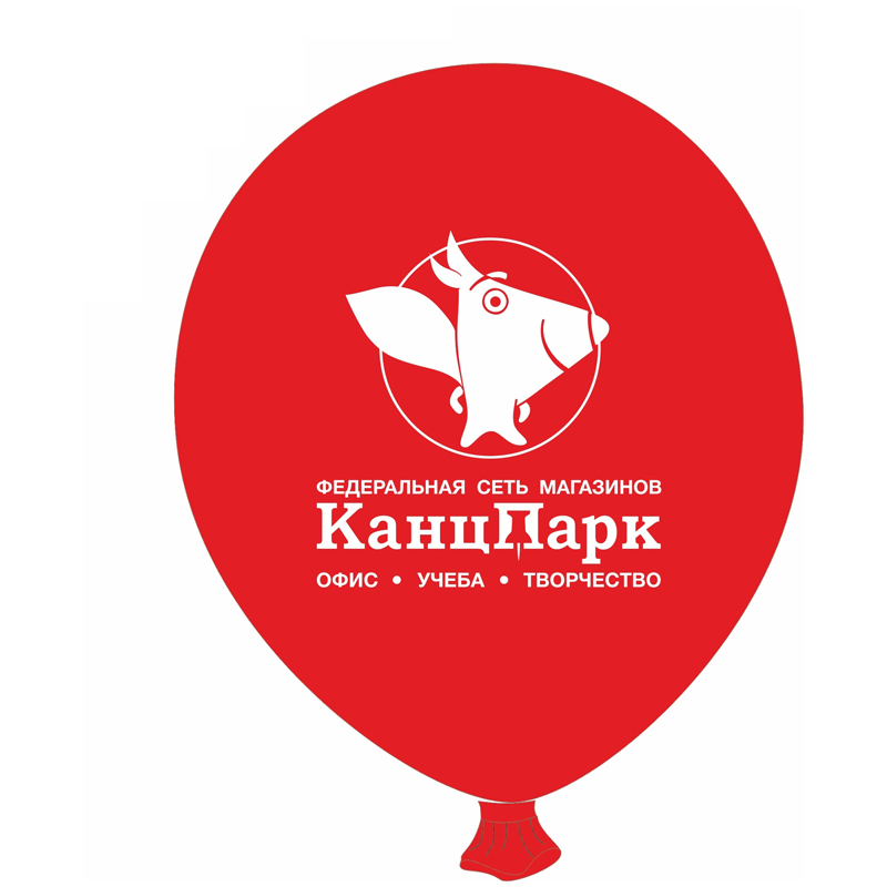 Воздушный шар "КанцПарк" (красный)_розетка+палочка