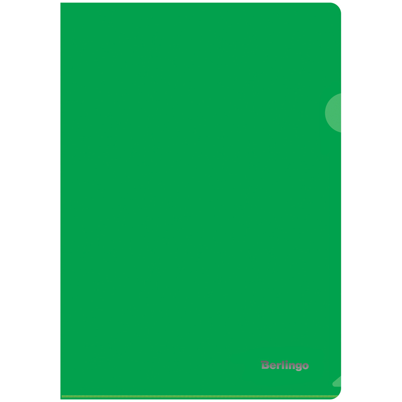 Папка-уголок Berlingo, А4, 180мкм, непрозрачная, зеленая