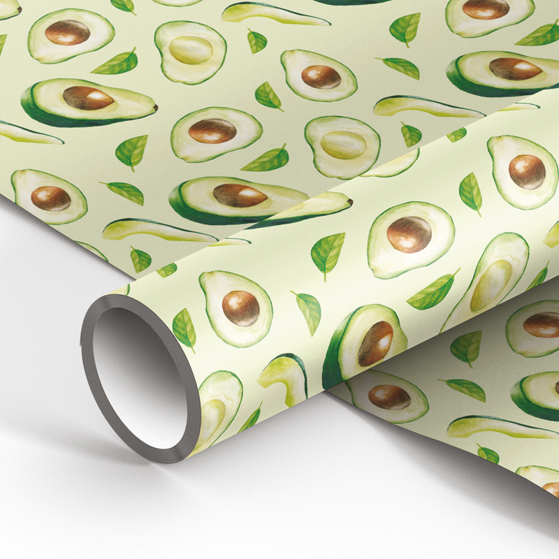 Упаковочная бумага глянц. 70*100см, MESHU "Avocado", 80г/м2