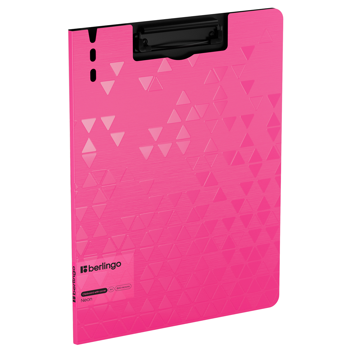 Папка-планшет с зажимом Berlingo "Neon" А4, пластик (полифом), 1800мкм, розовый неон