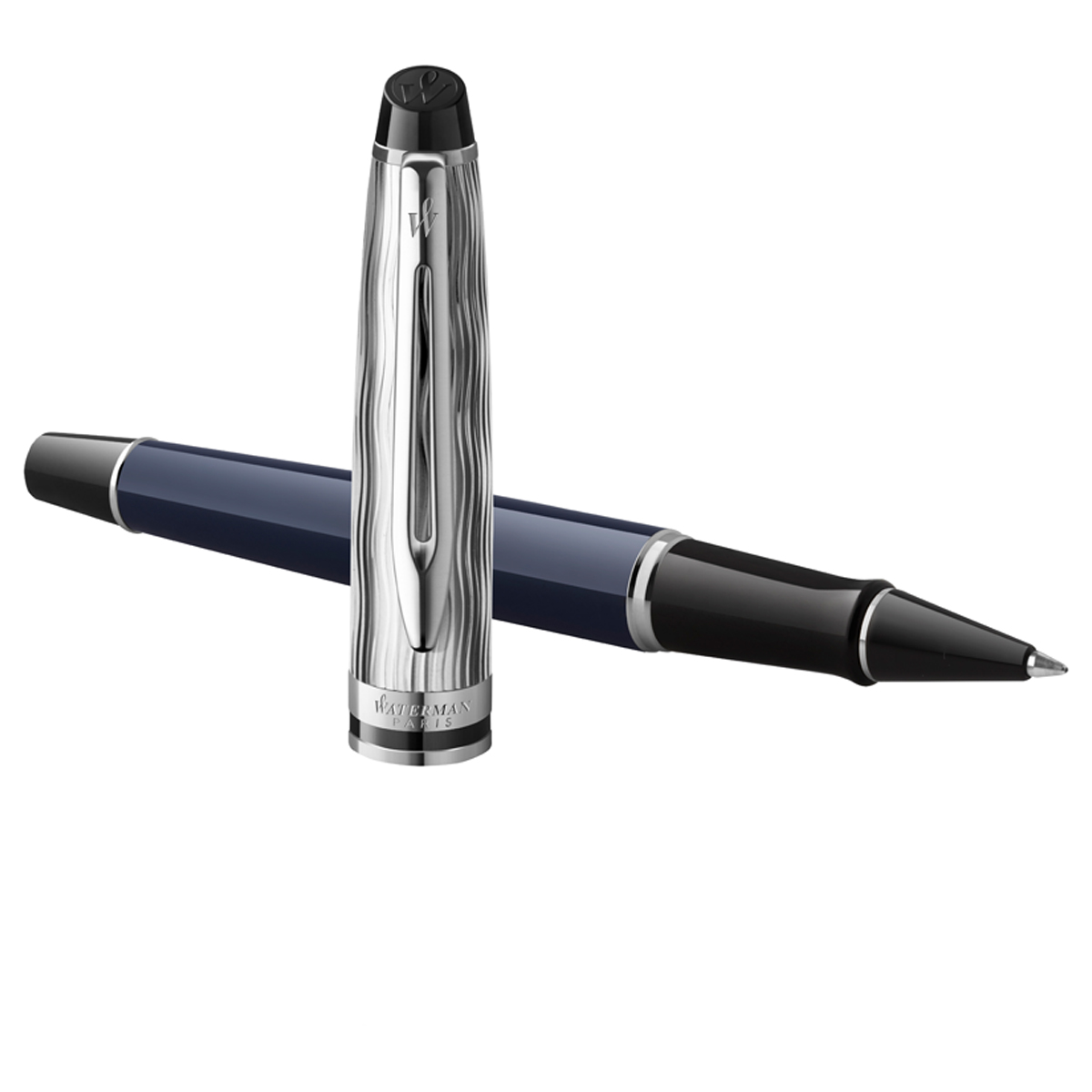 Ручка-роллер Waterman "Expert SE Deluxe Blue CT" черная, 0,8мм, подарочная упаковка