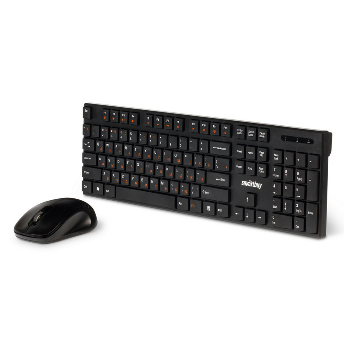 Комплект беспроводной клавиатура + мышь Smartbuy ONE 240385AG, USB, черный