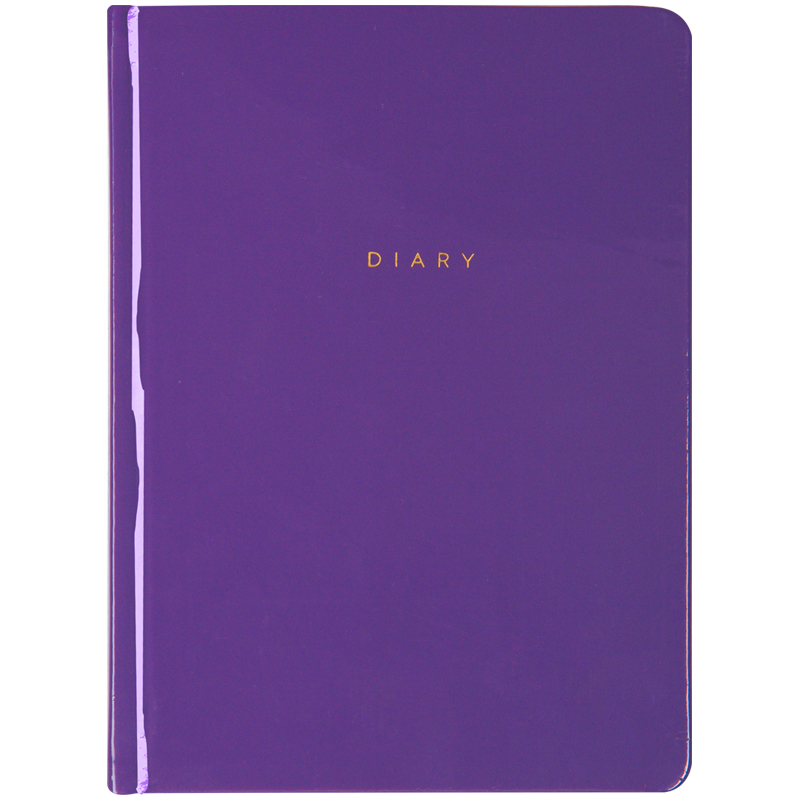 Ежедневник недатир. А5, 136л., кожзам, OfficeSpace "Grace", фиолетовый, цветной срез