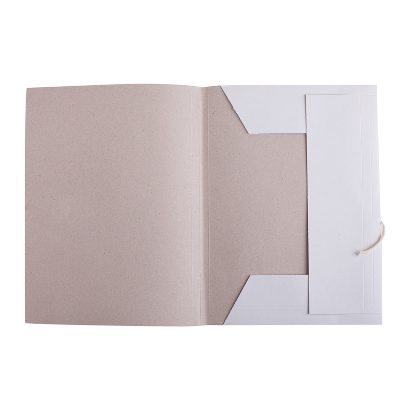 Папка для бумаг с завязками OfficeSpace, картон немелованный, 220г/м2, белый, до 200л.