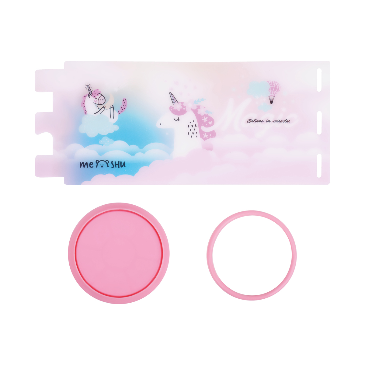 Подставка-стакан MESHU "Unicorn", пластиковая, розовая
