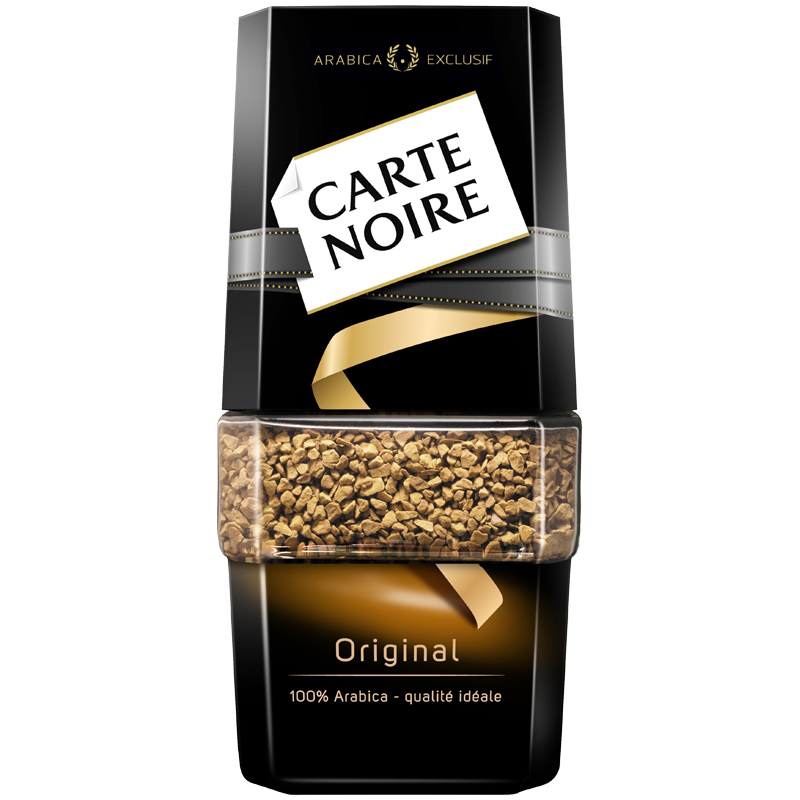 Кофе растворимый Carte Noire "Original", сублимированный, стеклянная банка, 190г